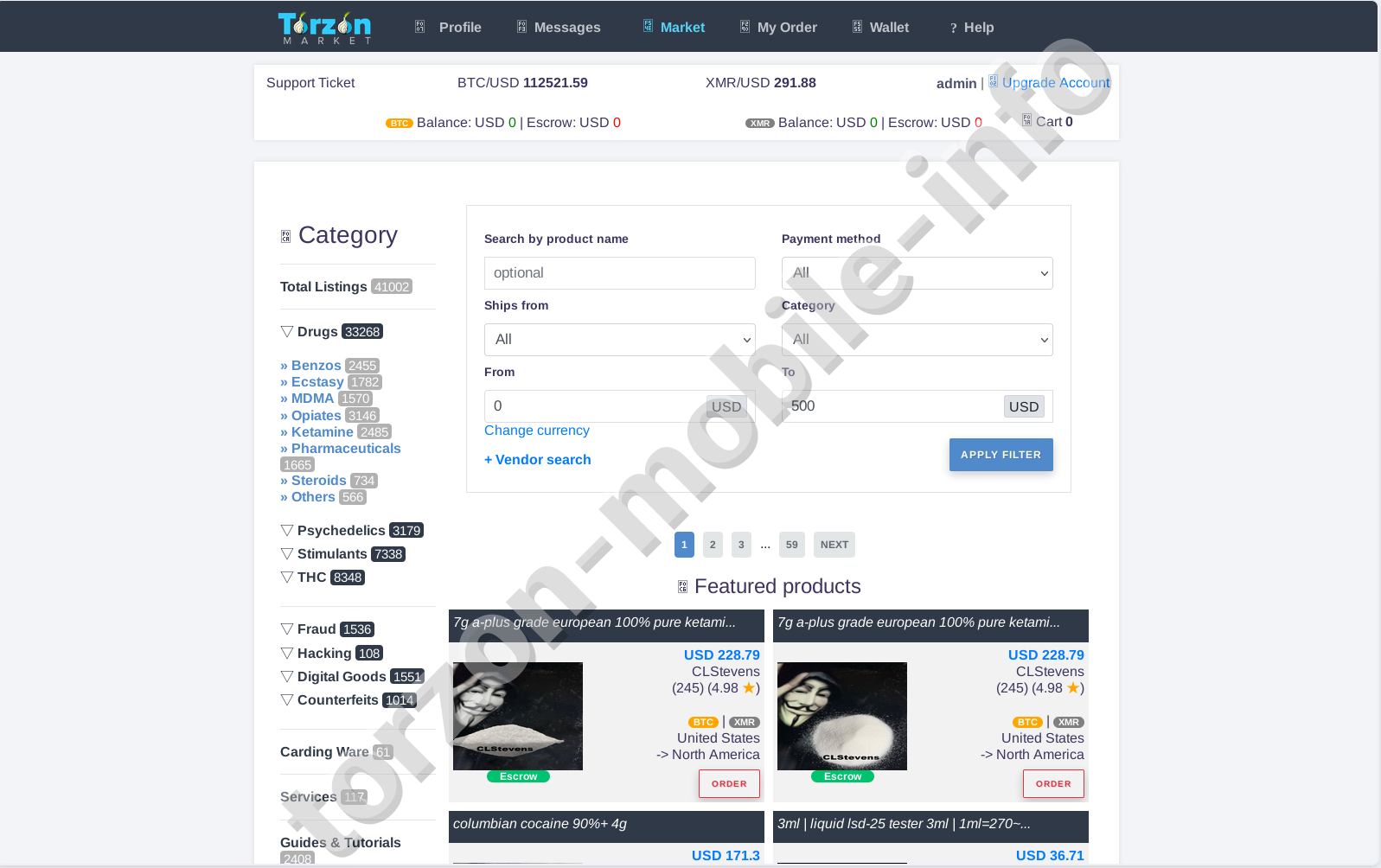 Torzon Darknet Market Products